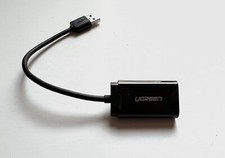 UGREEN USB External Sound Card Audio Adapter Headphone Microphone Jack Tested