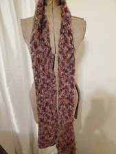 NWT Cejon Women's Genuine purple green earthy  Scarf  9 x 74