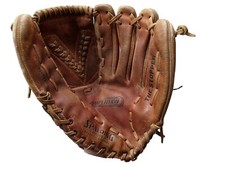 Vtg Spalding 12" Huge The Stopper SoftBall Glove 42-623 RHT Leather Deep Pocket