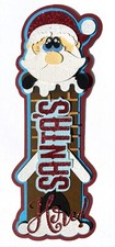 SANTA'S HERE Premade PAPER PIECING scrapbook die cut piece