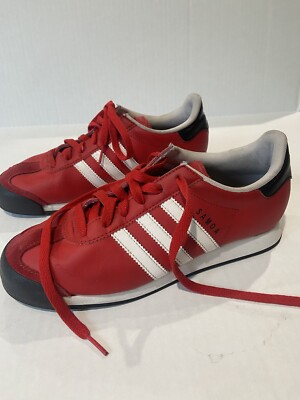 Adidas Samoa Shoes Red With White And Black Detailing UK
