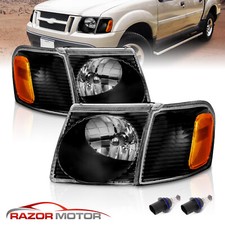 2001-2005 For Ford Explorer Sport Trac Black Replacement Corner headlights