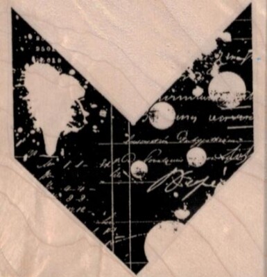 Writing Chevron 2 1/4 x 2 1/4'' Rubber Stamp, Mixed Media, Background