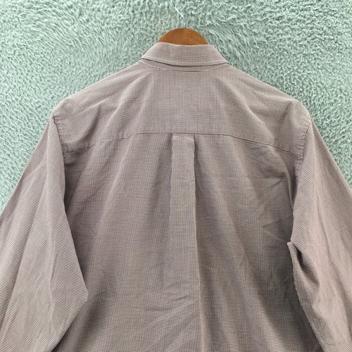 Geoffrey Beene Button Down Dress Shirt Mens Large Burgundy 80's 2 Ply Pinpoint - Picture 9 of 11
