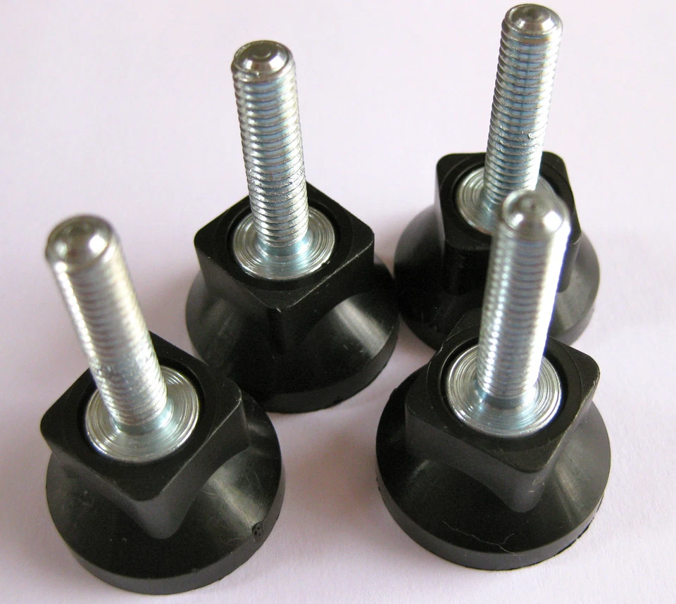 4X Verstellbare Nivellierfüße/Fuß M6x25mm Küche Schreibtisch Tisch Spüle Vorbereitungsbank