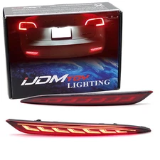 Full LED Bumper Reflector Brake/Sequential Signal Light For 17-23 Tesla Model 3