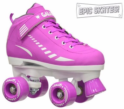 Galaxy Elite Purple Girls Indoor/Outdoor Quad Roller Speed Skates