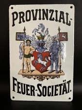 Provinzial Feuer - Societ&auml;t altes Emailschild Top-Zustand