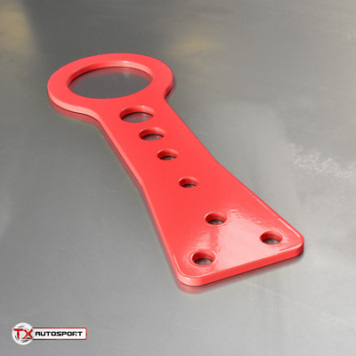 Abschlepphaken flach Universal Abschleppauge kurz - 285 mm lang - 65 mm Schlaufe rot Autoteile