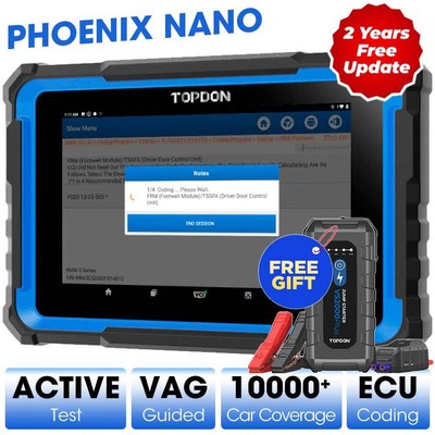 2024 TOPDON Phoenix NANO-E Car Diagnostic Scan Tool OBD2 Scanner  CU Coding