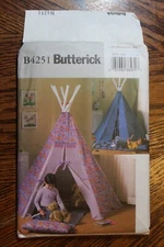 Butterick B4251 - Craft Sewing Pattern - Child’s Tepee & Mat Uncut