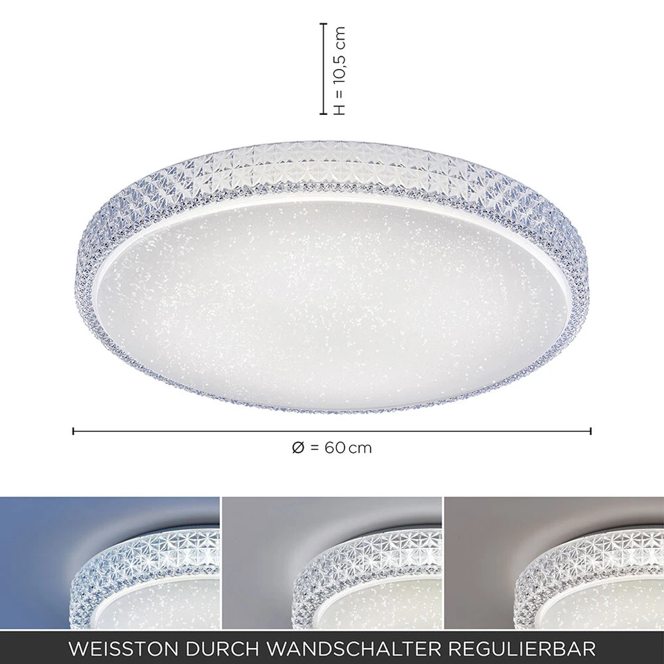 LED Deckenleuchte 60cm 14372-00 FRIDA transparent CCT Innenleuchte Kristall - Bild 4 von 4