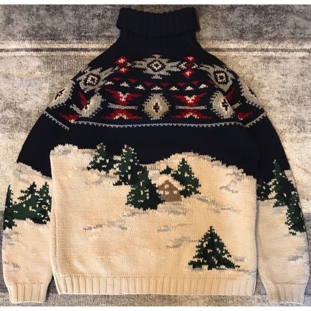 90s Ralph Lauren Dog Sled Sweater, M, 45.5x55x65cm, Used | eBay