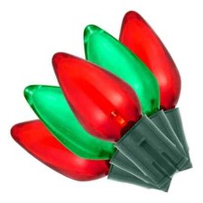 Home Accents Holiday 24-Count Red/Green LED Steady Lit Super Bright C9 Lights