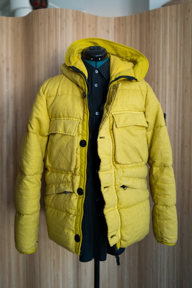 Stone Island Lino Resinato Down-TC Yellow S
