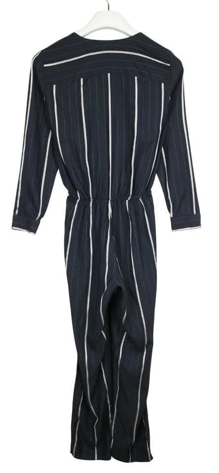 MAJE Panti Marine Jumpsuit Damen (EU) 34 Langarm Mit Nadelstreifen V-Ausschnitt - Bild 2 von 4