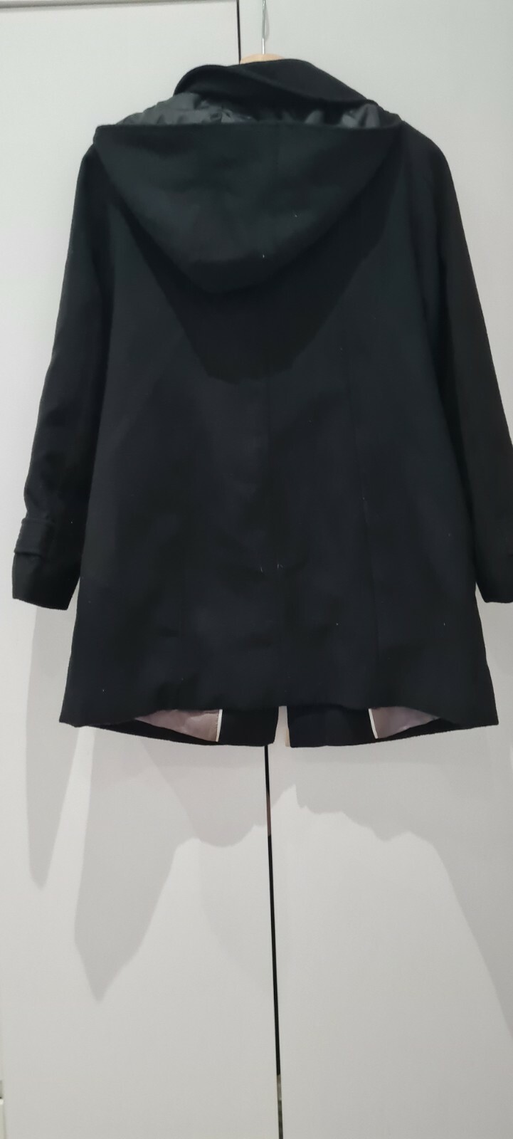 Ladies Petite NEXT Hooded Black Coat Size 10 Uk eBay