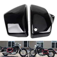 Left &Right ABS Battery Side Cover For Honda Shadow Aero 1100 VT1100C3 Black US