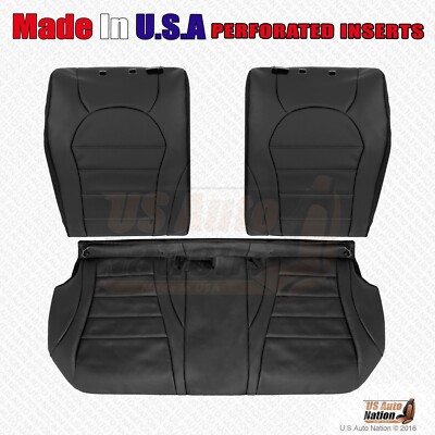 2016 2017 2018 Mercedes Benz C350e Rear Bench Bottom & Tops Leather Cover Black