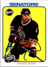 Radek Bonk autographed hockey card Ottawa Senators 2001 Upper Deck Vintage #175