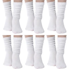 6 Pairs Women's Slouch Fuzzy Socks Warm Cotton Scrunch Boot Winter Fluffy