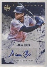 2018 Panini Diamond Kings DK Signatures Holo Gold 5/10 Aaron Hicks Auto gg8