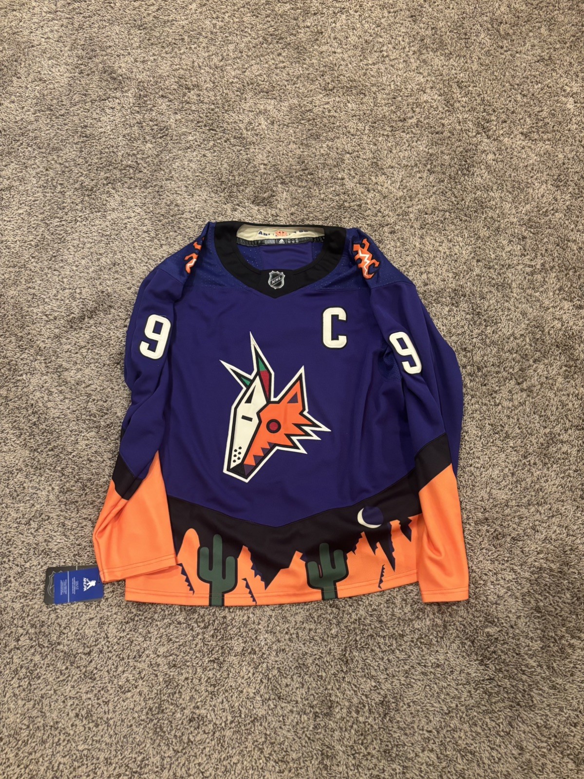 Clayton Keller #9 Arizona Coyotes Reverse Retro 1.0 Men’s Size L