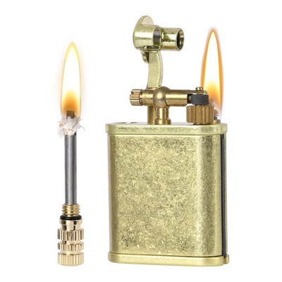 CHOICEDC Vintage Trench Lighter, Permanent Match, Cool Pipe Brass Color
