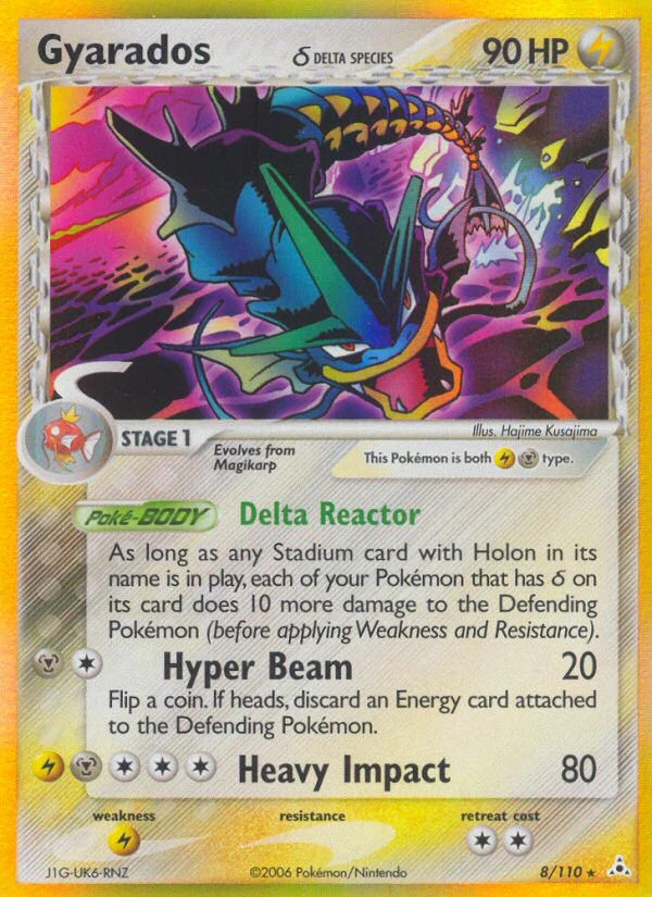 Pokemon Gyarados Delta Species 8/110 Holofoil HP EX Holon Phantoms Holo Rare