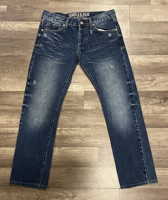 #ad Simple and Raw Jeans Adult Blue Denim $54.99