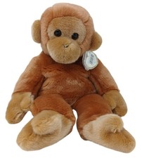 VG1998 Ty Beanie Buddies 14  Bongo Monkey Brown Plush Soft Large Buddy SC-1