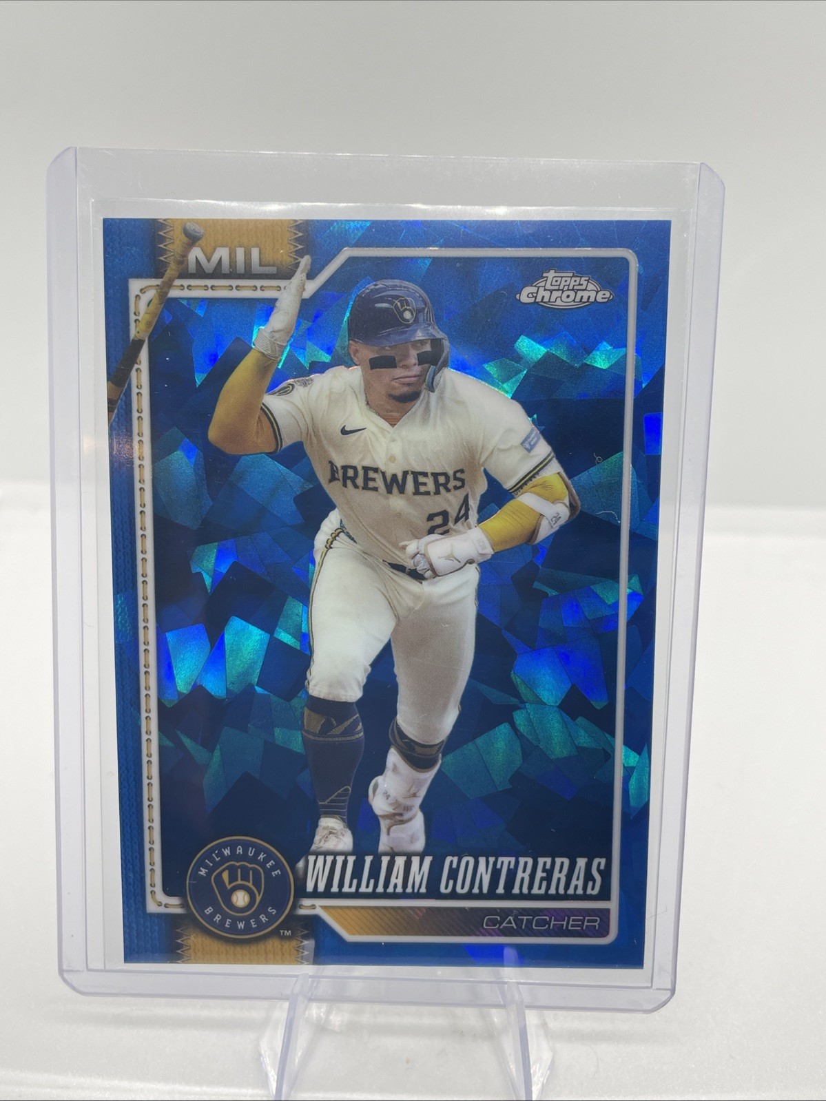 2026 Topps Chrome Sapphire William Contreras Milwaukee Brewers #198
