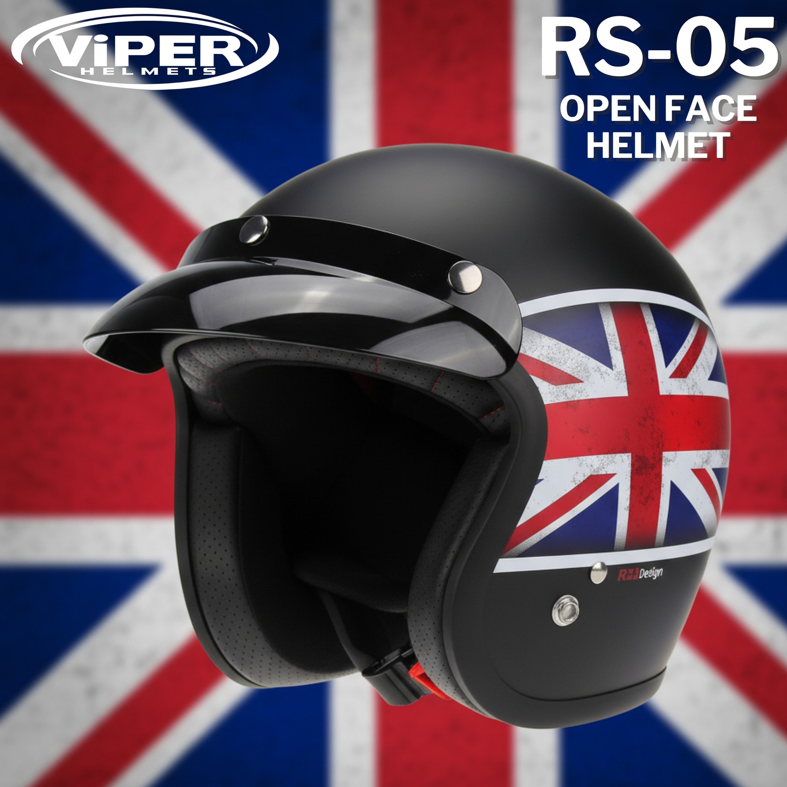 Casco de moto scooter cara abierta visera desplegable para ciclomotor casco de choque jet ViPER