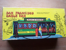 vintage San Francisco Cable Car Friction Toy Trolley with Bell Souvenir with Box