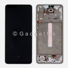 For White Samsung Galaxy A33 5G A336 OLED Display Touch Screen Digitizer Frame