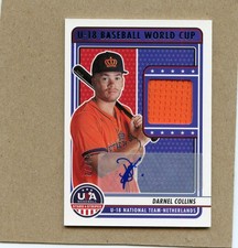 2023 Panini USA Baseball Stars & Stripes Rookie AUTO Patch Darnel Collins U18-DC