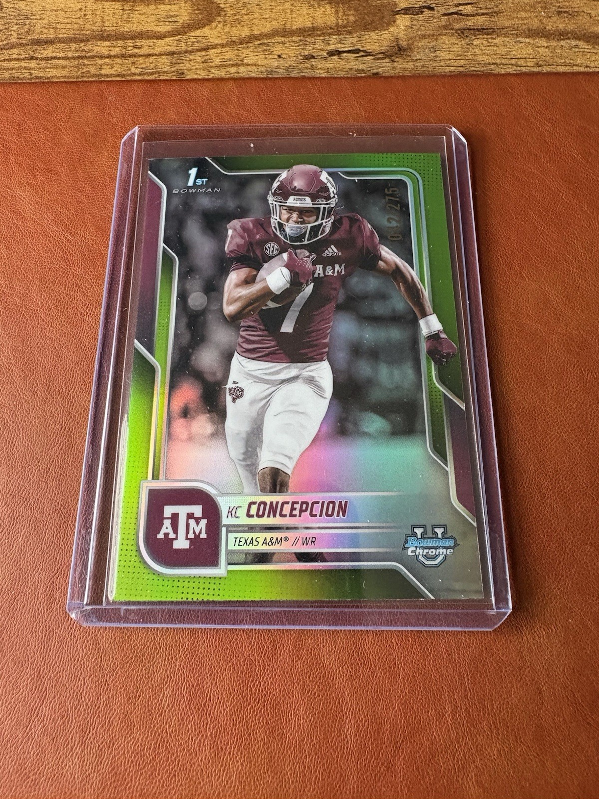 2025 Bowman Chrome U KC Concepcion 1st Bowman Lime Green Refractor 42/275