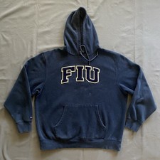 Vtg 2000s Jansport Florida International University Hoodie Mens 2XL Navy Blue