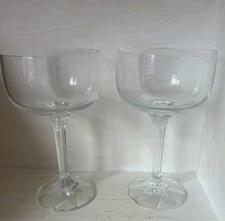 Vtg Bohemia Crystal Crystalex Sandra Champagne Glass Tall Sherbet Set of 2 MINT