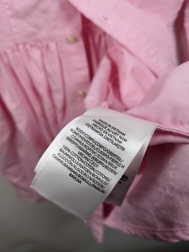 Polo Ralph Lauren Girls Cotton Shirt Dress Pink Size 10 Long Sleeve Button Front - Picture 10 of 12