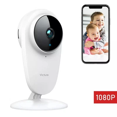 Victure PC420A Wireless Security Pet Baby Monitor Camera White 1080P Camera