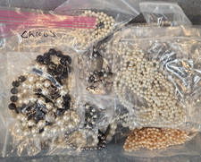 Jewelry Wearable Faux Pearl Multi Colored White Gray Black Lot 5 Lbs #818