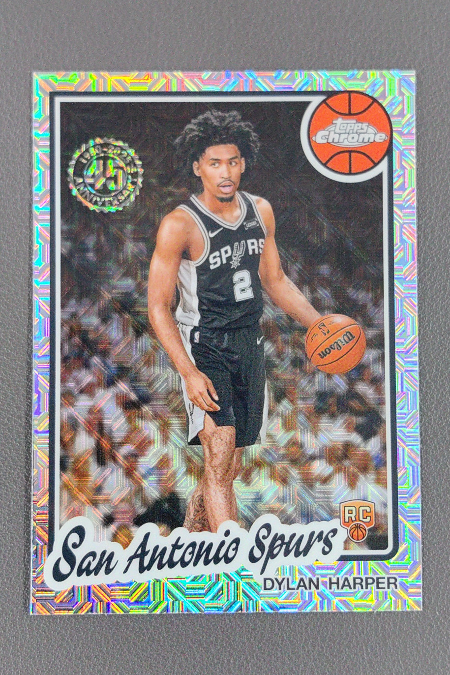 2025-26 Topps Chrome 45 Anniversary Dylan Harper Mojo RC #TC-DH Spurs