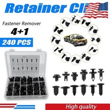 240pcs Car Retainer Clips Auto Fasteners Push Trim Clips Pin Rivet Bumper Kit