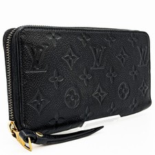 Louis Vuitton Monogram Empreinte Zippy Wallet Noir Black LV M61864 Authentic