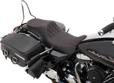 Drag Specialties 0801-1306 Predator III 2 Up Seat Red Double Diamond
