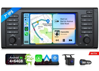 For BMW 5 Series E39 CarPlay Android Auto 14 7'' Car Stereo GPS CarPlay Head Unit
