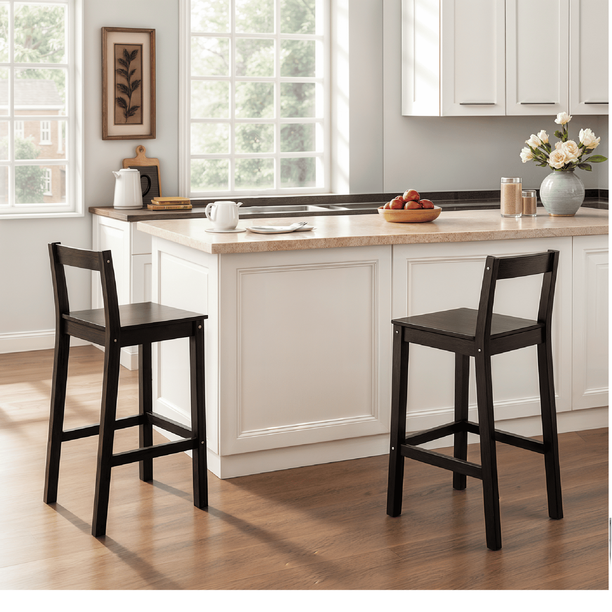 PJ Chonburi Parawood Co. Ltd. Indoor Counter Stools Set of 2