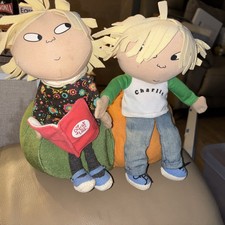 Charlie And Lola Interacted Talking 10” x 10” Plush On Bean Bags (Not Working)