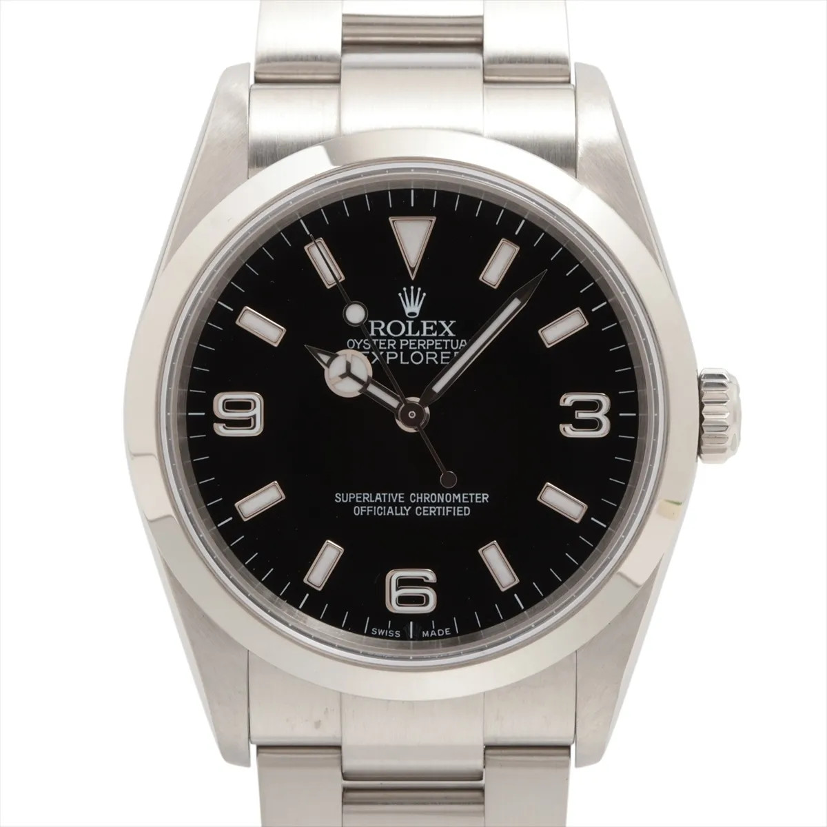 Rolex Explorer I 114270 SS SS AT black dial
